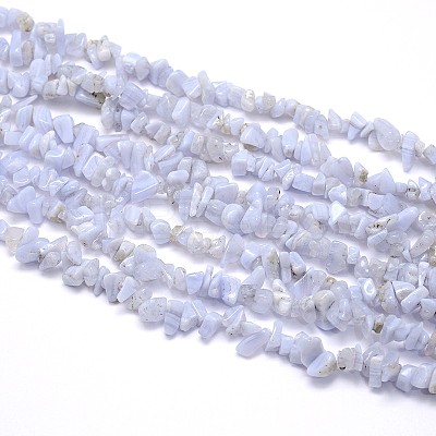 Natural Blue Lace Agates Strands LS-G-O049-B-18-1