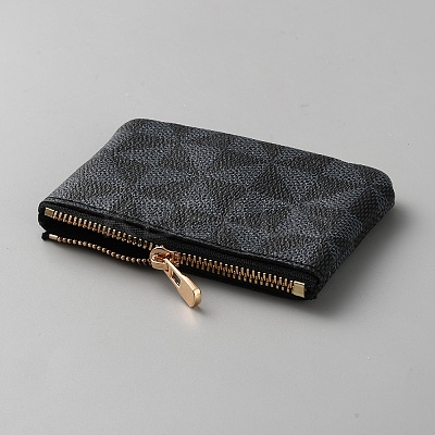 Mini Triangle Print PU Leather Coin Purse with Golden Tone Alloy Zipper AJEW-WH20080-45C-1