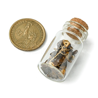 Transparent Glass Wishing Bottle Decoration AJEW-JD00011-06-1