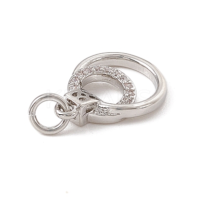 Brass Micro Pave Cubic Zirconia Charms ZIRC-F132-79P-1