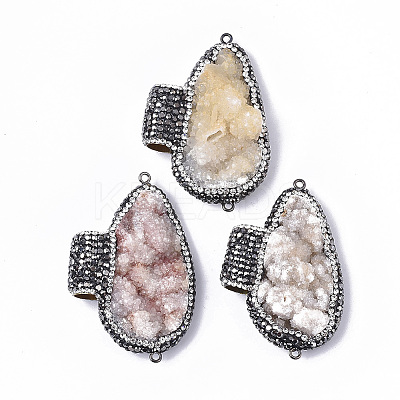 Dyed Natural Druzy Quartz Chandelier Components Links RB-Q215-008F-1