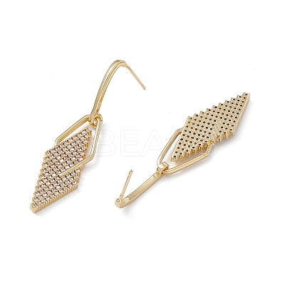 Rack Plating Brass Stud Earrings EJEW-A088-10G-1