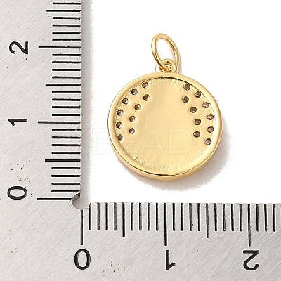 Brass Micro Pave Clear Cubic Zirconia Pendants KK-M278-05B-G-1