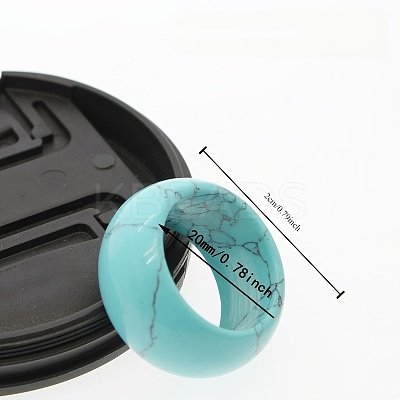 Synthetic Turquoise Plain Band Rings DB0589-3-1