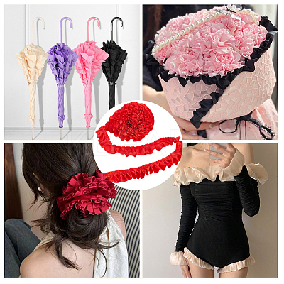10M Polyester Ruffled Trimming OCOR-GF0004-57C-1