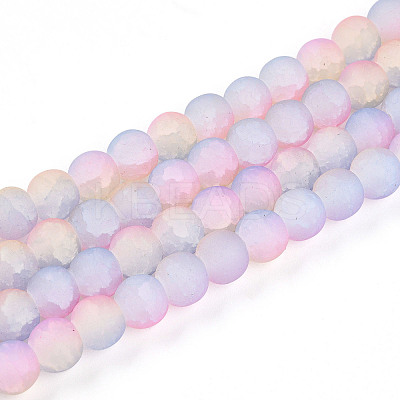 Crackle Glass Beads X1-GLAA-N009-8mm-04-1