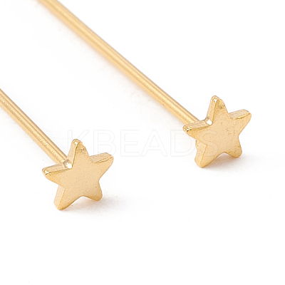 Brass Star Head Pins FIND-B009-02G-1