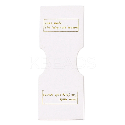 Folding Word Pattern Paper Jewlery Display Cards for Necklaces CDIS-T004-17-1