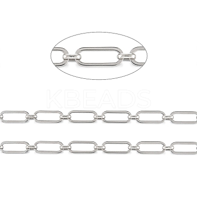 Tarnish Resistant Handmade 304 Stainless Steel Link Chains LS-CHS-M004-01P-1