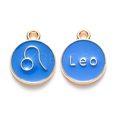 Alloy Enamel Pendants X-ENAM-S124-01B-02G-1
