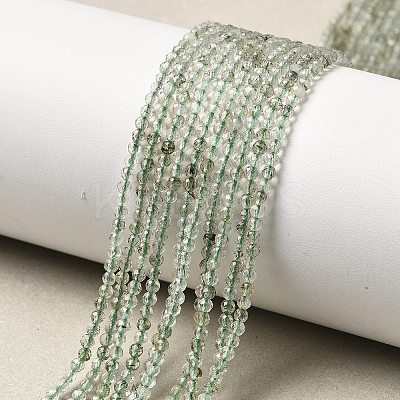 Natural Green Rutilated Quartz Beads Strands G-B145-A01-2mm-1