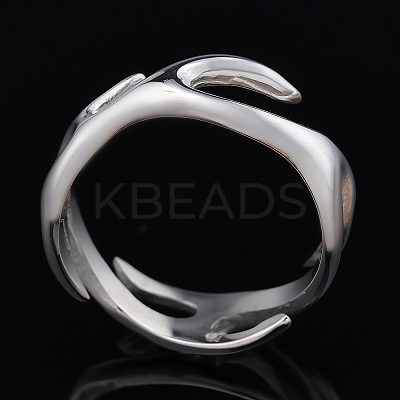 Fire Shaped 304 Stainless Steel Finger Rings FS-WG492AF-05-1