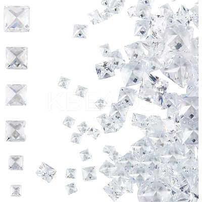 6 Style Cubic Zirconia Cabochons ZIRC-HY0001-01-1