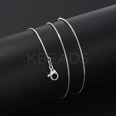 Brass Box Chain Necklaces for Women NJEW-D302-41P-1