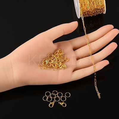 DIY Paperclip Chain Necklace Making Kit DIY-YW0005-34-1