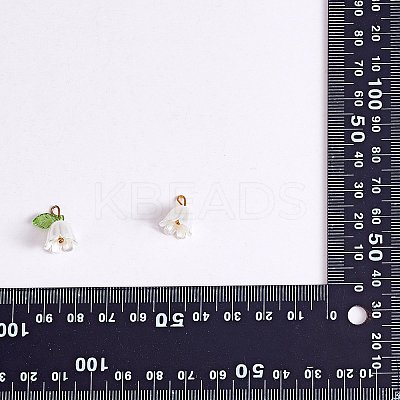 40Pcs Lily of the Valley Plastic Pendants JX634A-1
