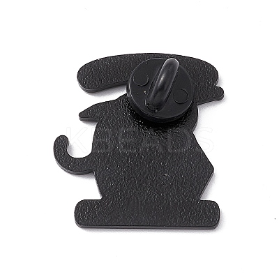 Cat with Word Alloy Brooch for Backpack Clothes JEWB-M024-02B-C-1