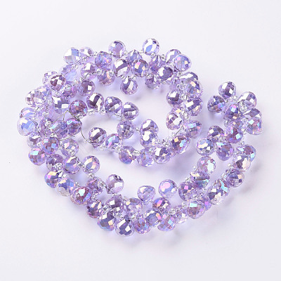 Transparent Glass Beads Strands X-GLAA-T006-14H-1