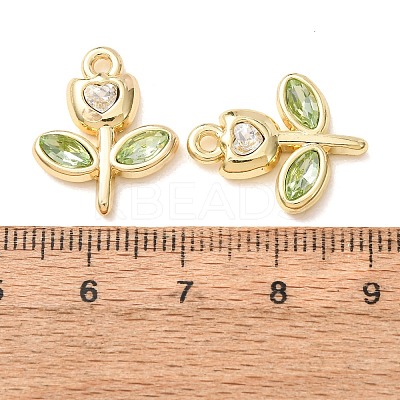 Alloy with Rhinestone Pendants AL-CBA7256-01G-1