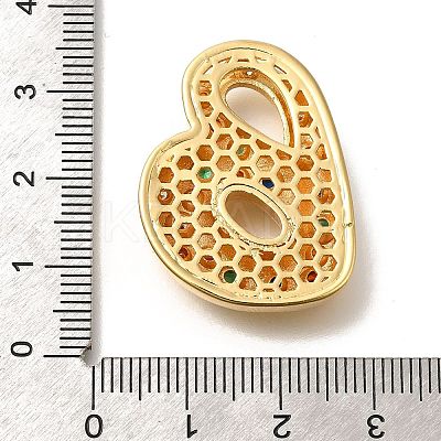 Brass Cubic Zirconia Pendants KK-M295-13G-B-1