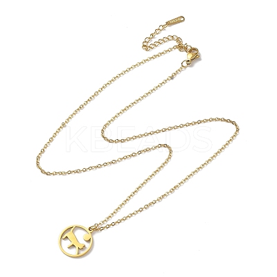304 Stainless Steel Pendaant Necklaces NJEW-D047-01G-1