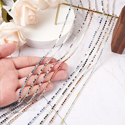 12M 12 Colors Iron Rhinestone Cup Chains CHC-CW0001-02-1