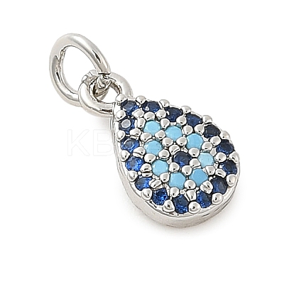 Brass Micro Pave Cubic Zirconia Pendants KK-U056-09P-1