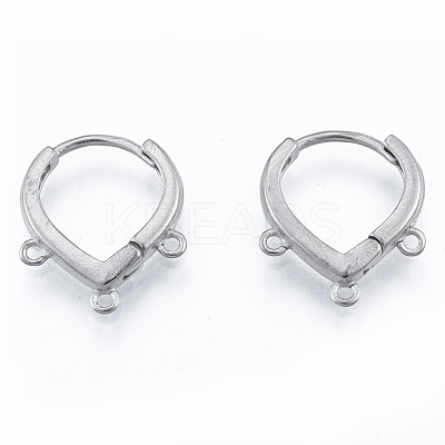 Tarnish Resistant 304 Stainless Steel Hoop Earrings Findings STAS-N092-193-1