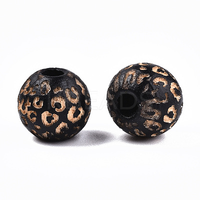 Painted Natural Wood Beads WOOD-T021-53A-M-1