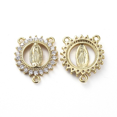 Brass Micro Pave Cubic Zirconia Chandelier Component Links X-ZIRC-G157-32G-1