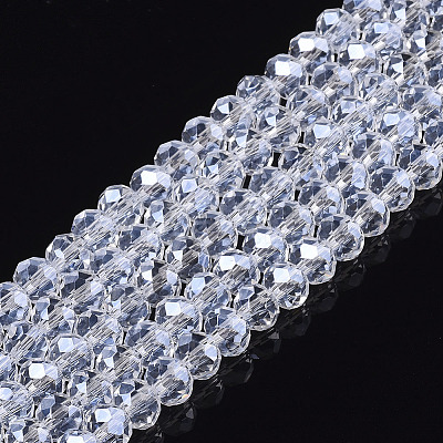 Electroplate Glass Beads Strands EGLA-A034-T8mm-A08-1