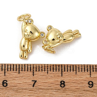 Brass Micro Pave Cubic Zirconia Pendants KK-P308-20G-1