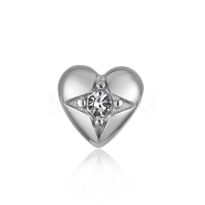 316L Surgical Stainless Steel Micro Pave Clear Cubic Zirconia Tongue Rings FS-WG6EDE0-03-1