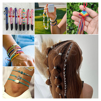10Pcs 10 Colors Polyester Cord OCOR-TAC0040-01B-1