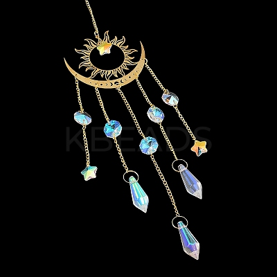 Brass Big Pendant Decorations HJEW-M005-04C-G-1