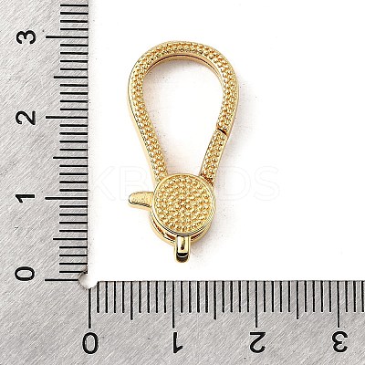 Brass Clear Cubic Zirconia Lobster Claw Clasps KK-Z078-47A-G-1