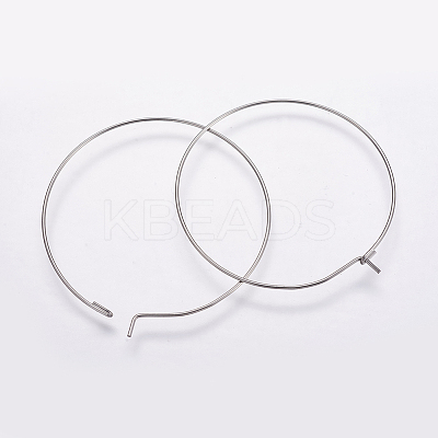 316 Surgical Stainless Steel Hoop Earrings Findings STAS-K146-039-35mm-0.8-1
