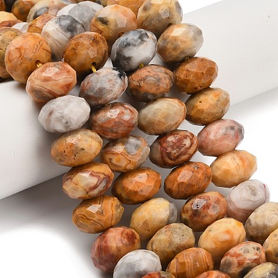 Natural Crazy Agate Beads Strands G-C259-A04-6x10mm-1