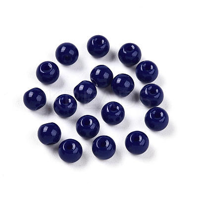 Opaque Solid Color Glass Beads GLAA-N007-4mm-A06-1