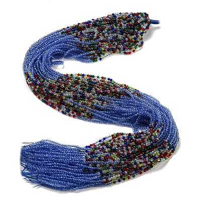 Transparent Gradient Color Glass Beads Strands GLAA-H021-01A-42-1