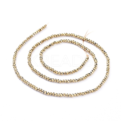 Electroplate Glass Beads Strands X-EGLA-F149-FP-02-1