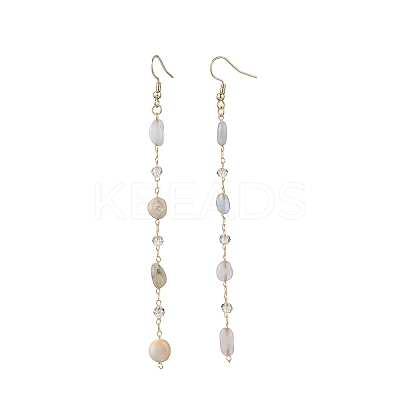 Handmade Natural Morganite Beaded Chains Earring & Necklaces Sets SJEW-JS01342-01-1