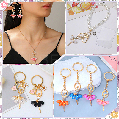 24Pcs 12 Colors Alloy Big Pendants FIND-ME0002-15-1
