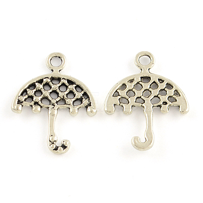 Tibetan Style Umbrella Alloy Pendants TIBEP-A1300-AS-NR-1