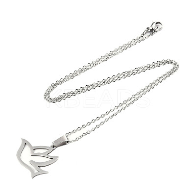 Non-Tarnish 201 Stainless Steel Pendants Necklaces NJEW-S105-JN670-45-1-1