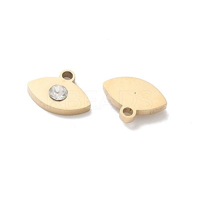 304 Stainless Steel with Rhinestone Pendants STAS-Z184-06G-1