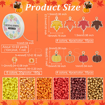 DIY Autumn Theme Bracelet Making Kit DIY-OC0010-61-1