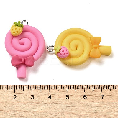 Opaque Resin Imitation Food Pendants CRES-M030-01-1