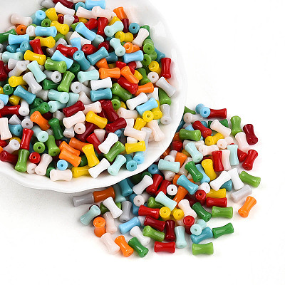 Opaque Colours Glass Seed Beads SEED-N007-P4x8mm-B03-1
