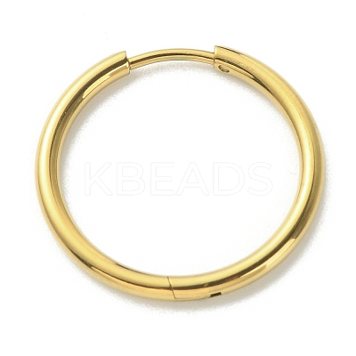 316L Surgical Stainless Steel Huggie Hoop Earrings for Girl Women EJEW-TAC0011-11E-G-1